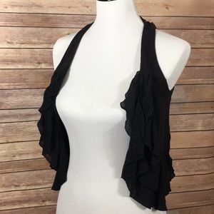 <<H&M>> Ruffled black vest